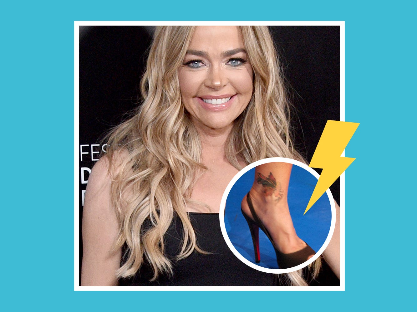 Denise Richards fairy tattoo red carpet