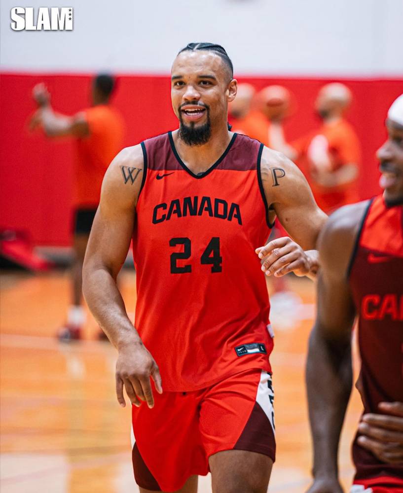 Dillon Brooks tattoos: Inline tattoo image showing the same documented shoulder pair in a practice setting.