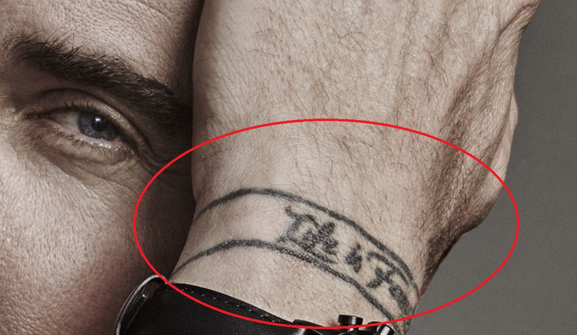 Dominic Purcell tattoos: genuine Life is Forever wrist tattoo evidence