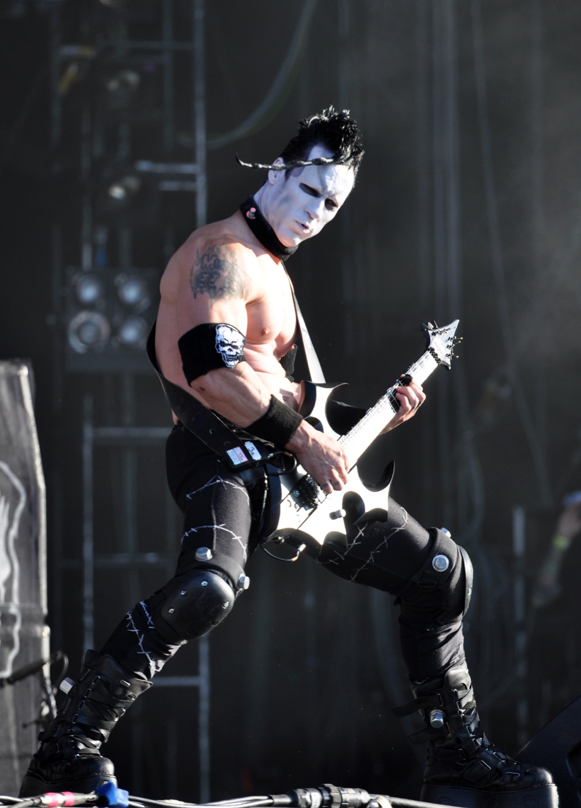 Doyle Wolfgang von Frankenstein shoulder and arm tattoos
