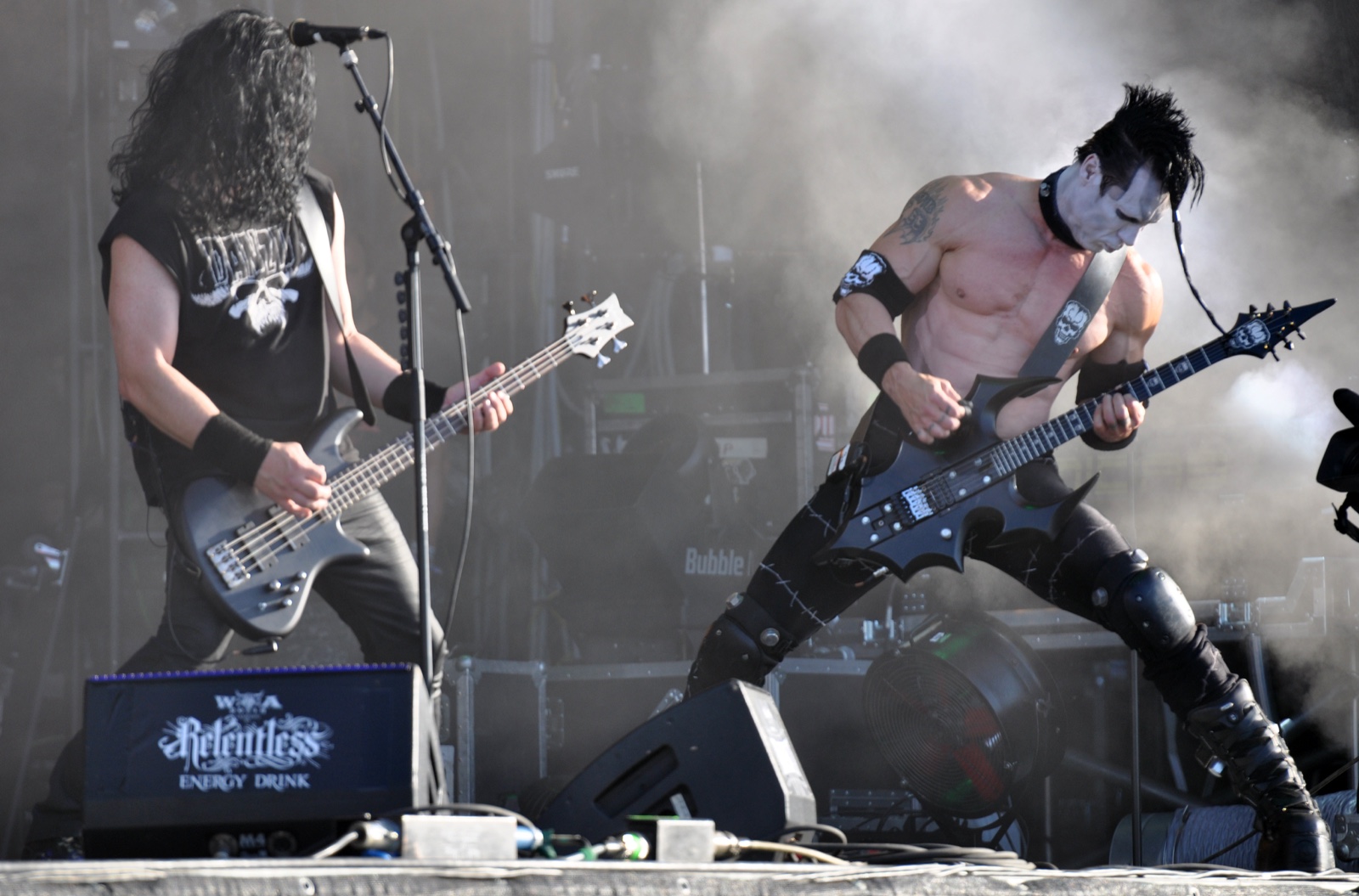 Doyle Wolfgang von Frankenstein live chest and arm tattoos
