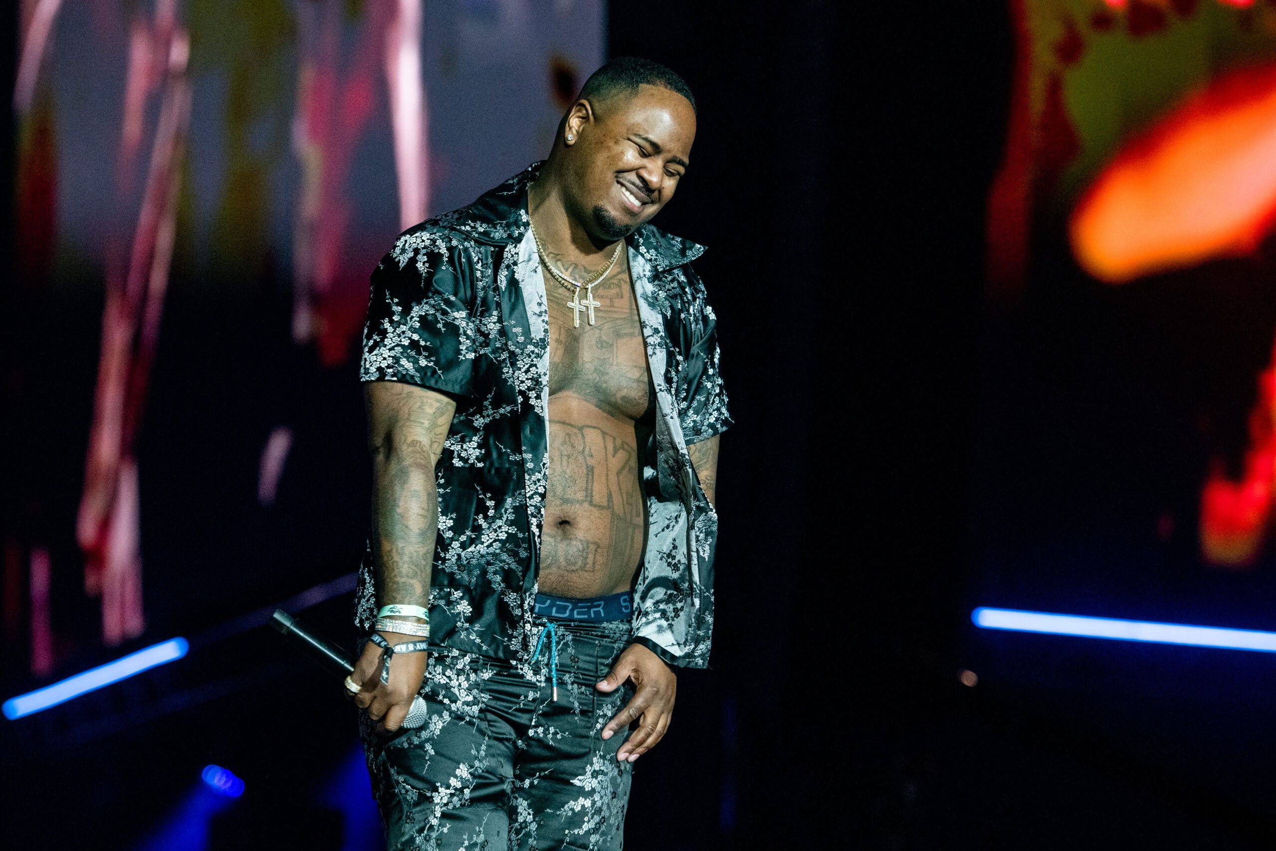 Drakeo the Ruler tattoos: torso lettering and forearm tattoos