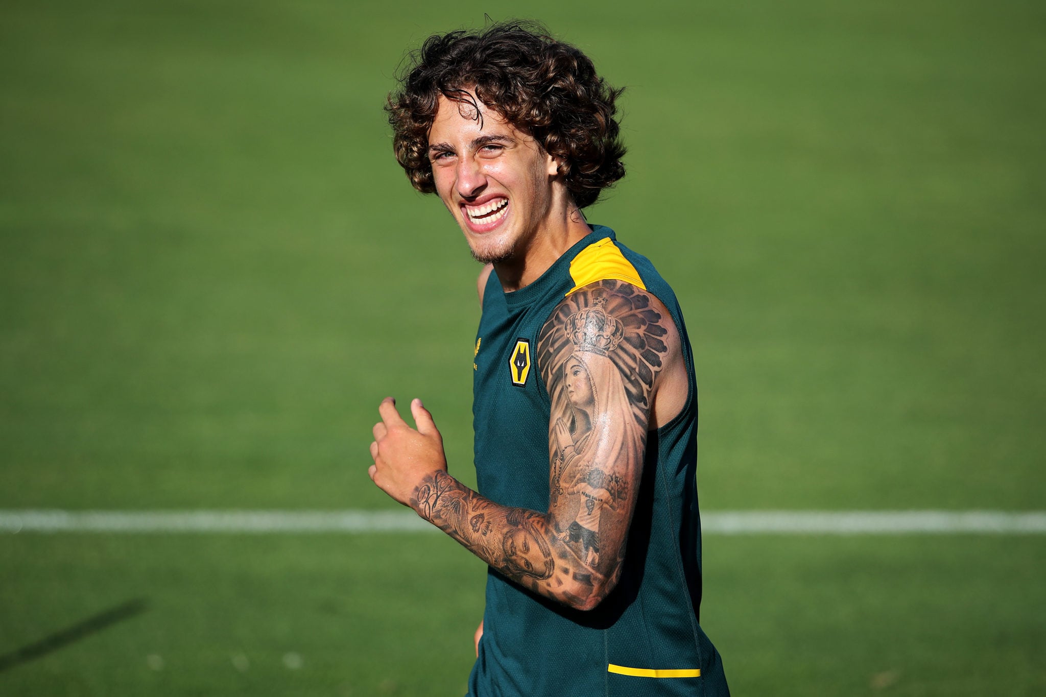 Fabio Silva right arm tattoo sleeve in a genuine tattoo photograph