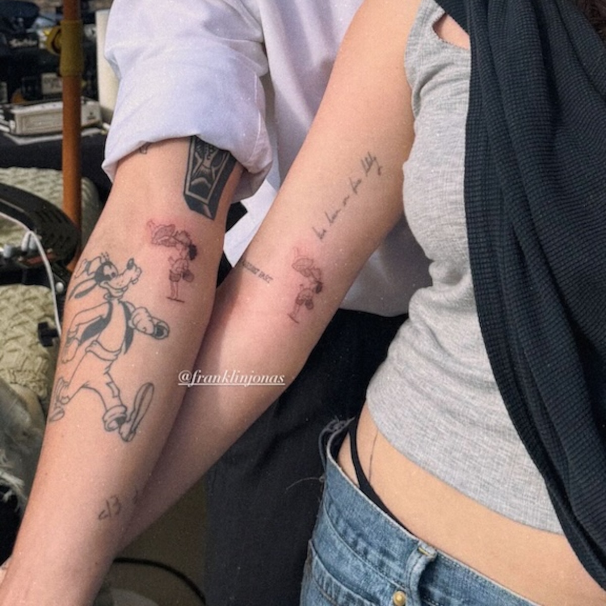 Franklin Jonas tattoos: The matching Ponyo and Sosuke tattoo
