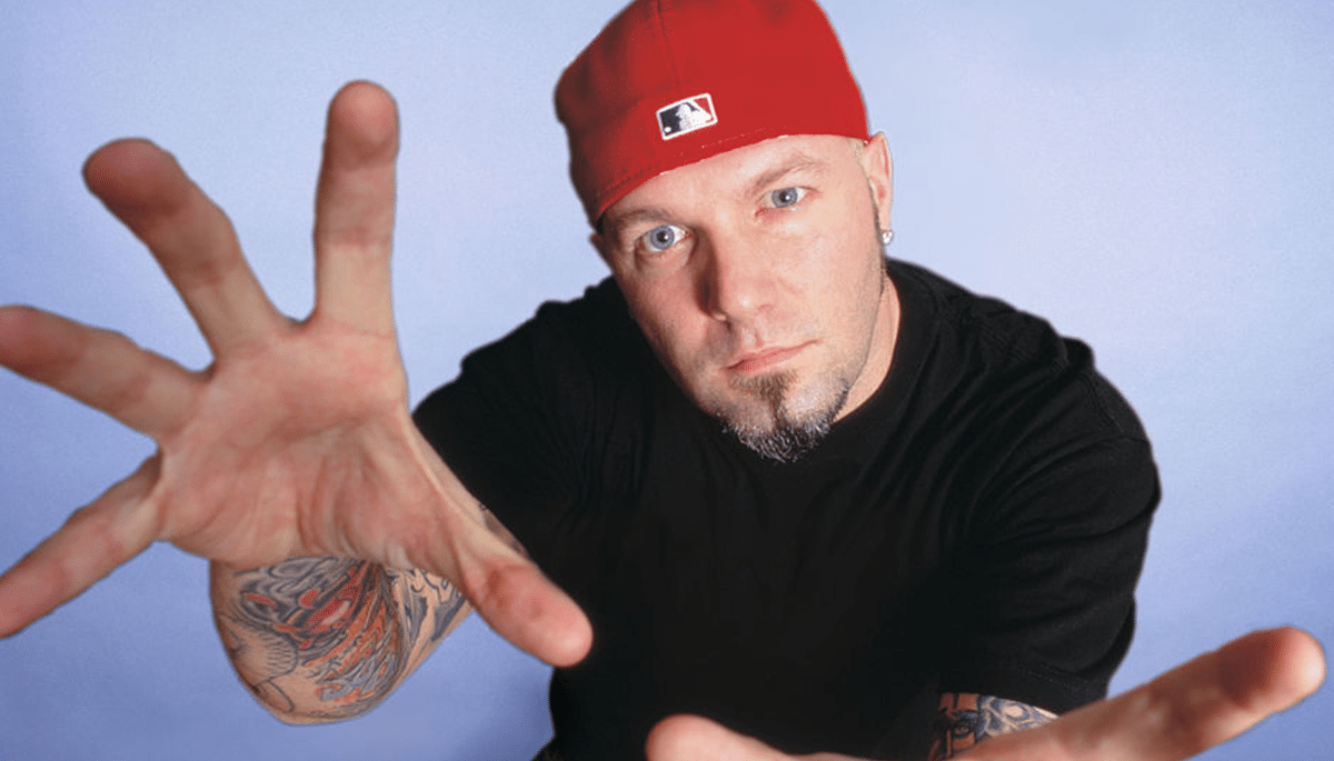 Fred Durst forearm tattooed portrait