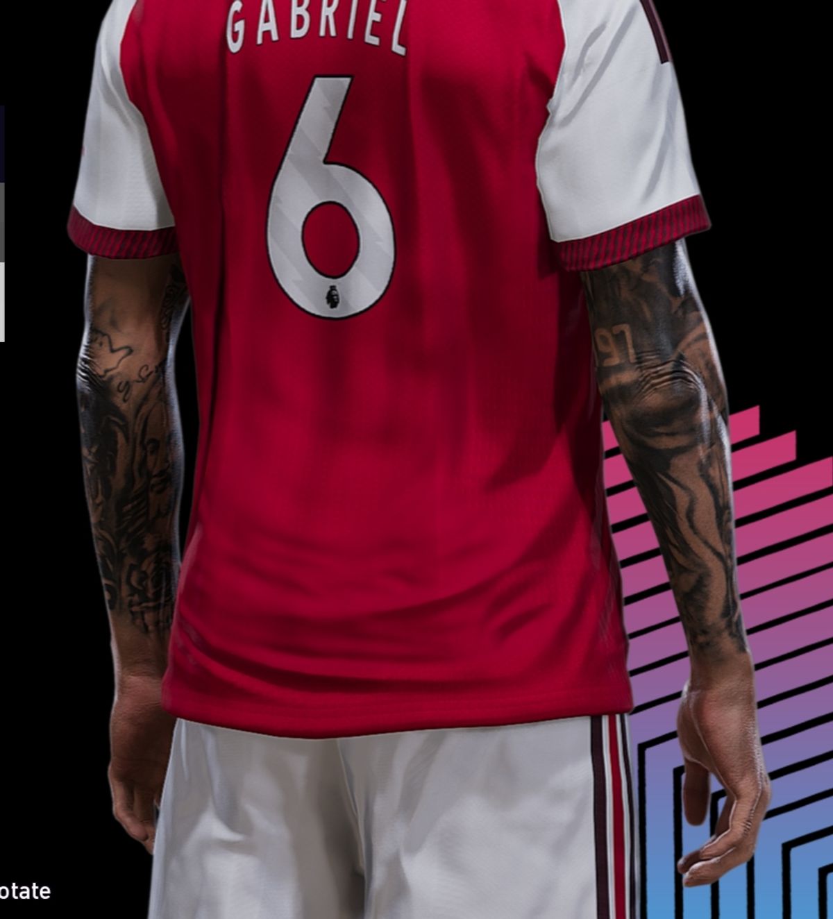 Gabriel Magalhaes Front portrait showing the distribution of black-and-grey work across both arms. Gabriel Magalhaes tattoos: Front portrait showing the distribution of black-and-grey work across both arms.