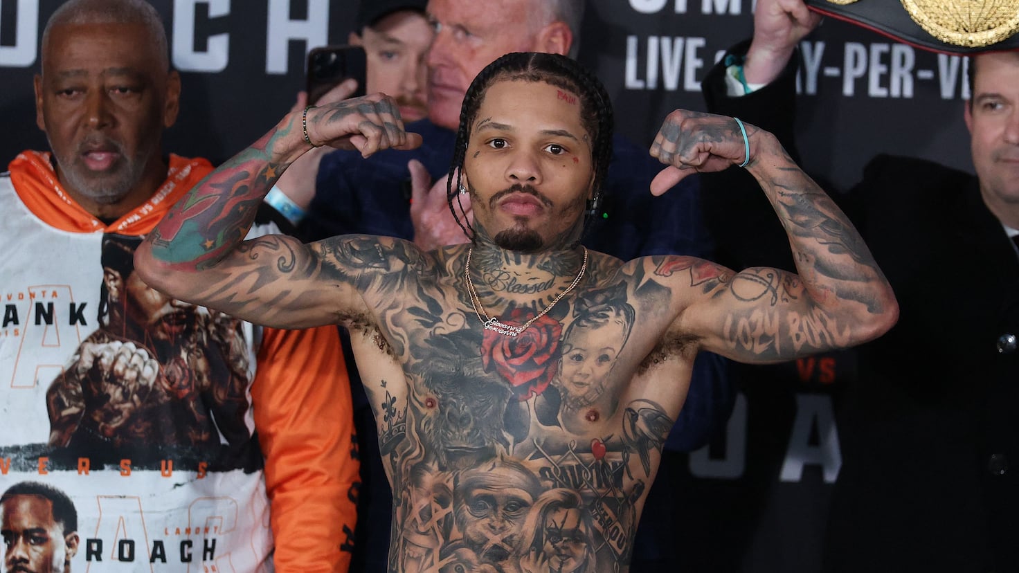 Gervonta Davis tattoos: Blessed lettering and upper-body layout