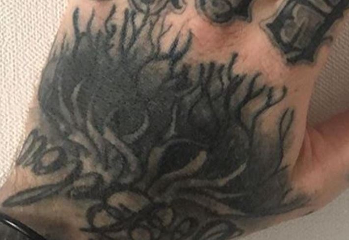 Ghostemane left hand tattoo