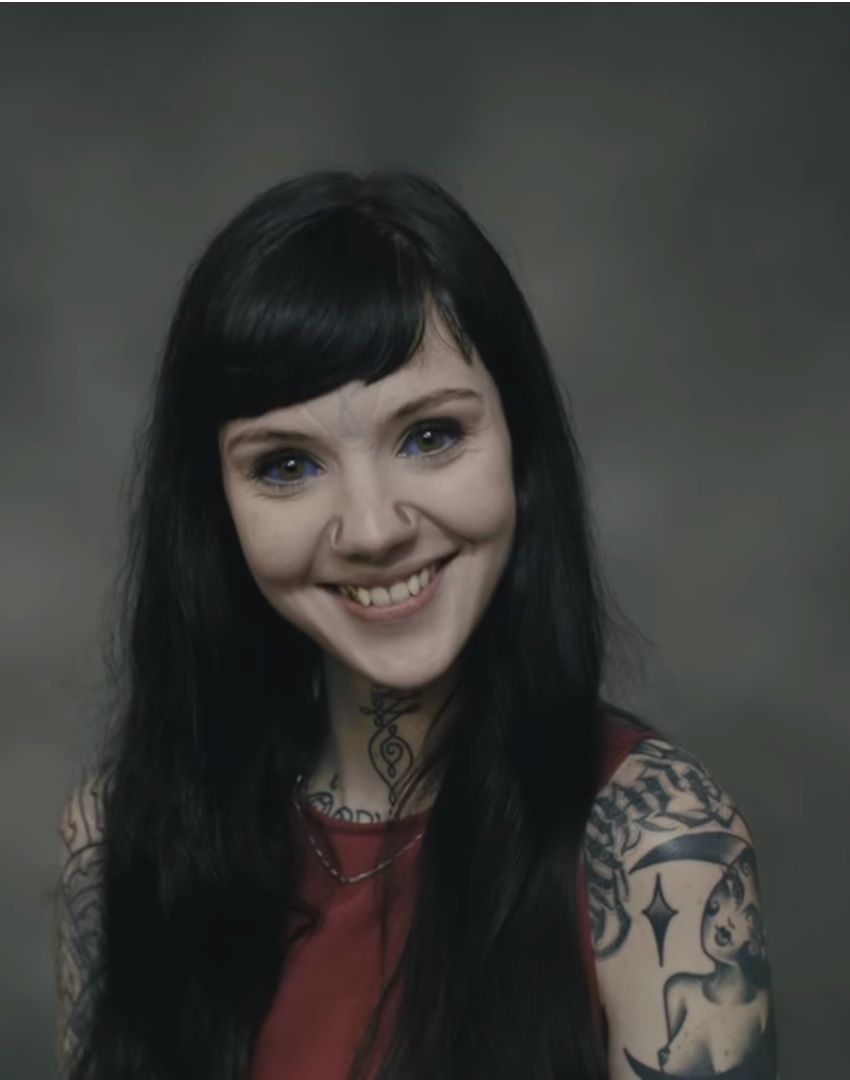 Grace Neutral tattoos: Shoulder, upper-arm and side tattoo details