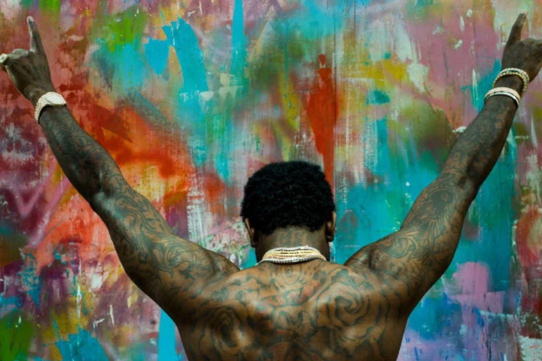 Gucci Mane back tattoos