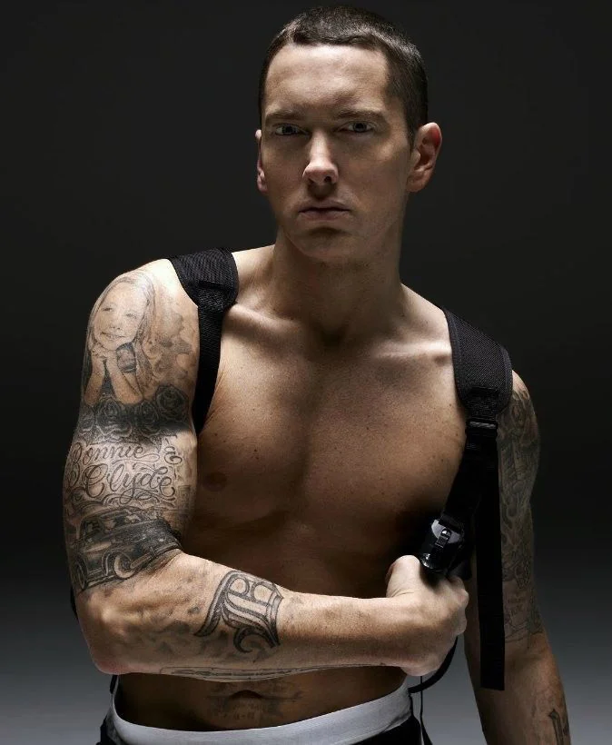 Eminem Bonnie and Clyde arm tattoos