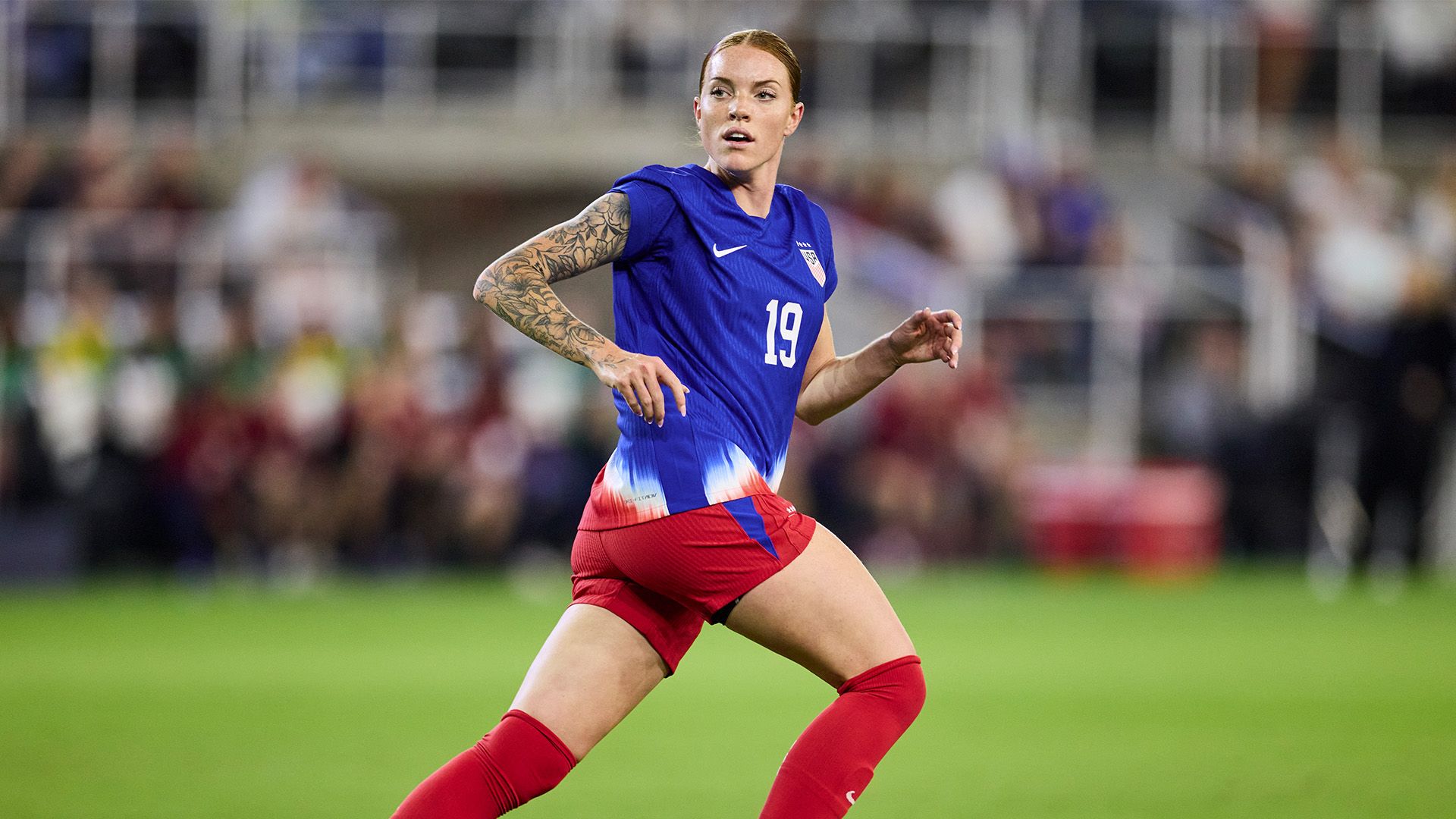 Hal Hershfelt tattoos: official U.S. Soccer action photo showing visible arm tattoos