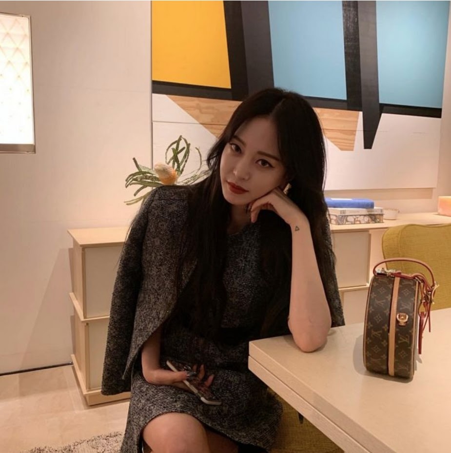 Han Ye Seul in a contextual photograph: How she wears the collection; not tattoo evidence