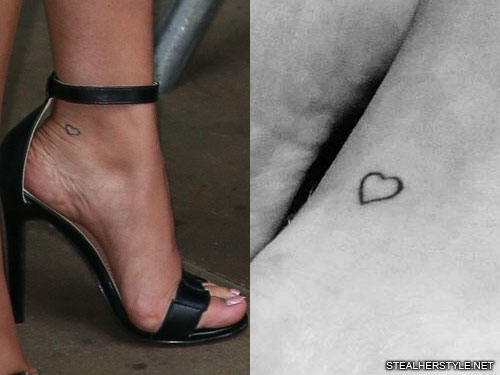 Jade Thirlwall tattoos: The matching heart tattoo on her ankle