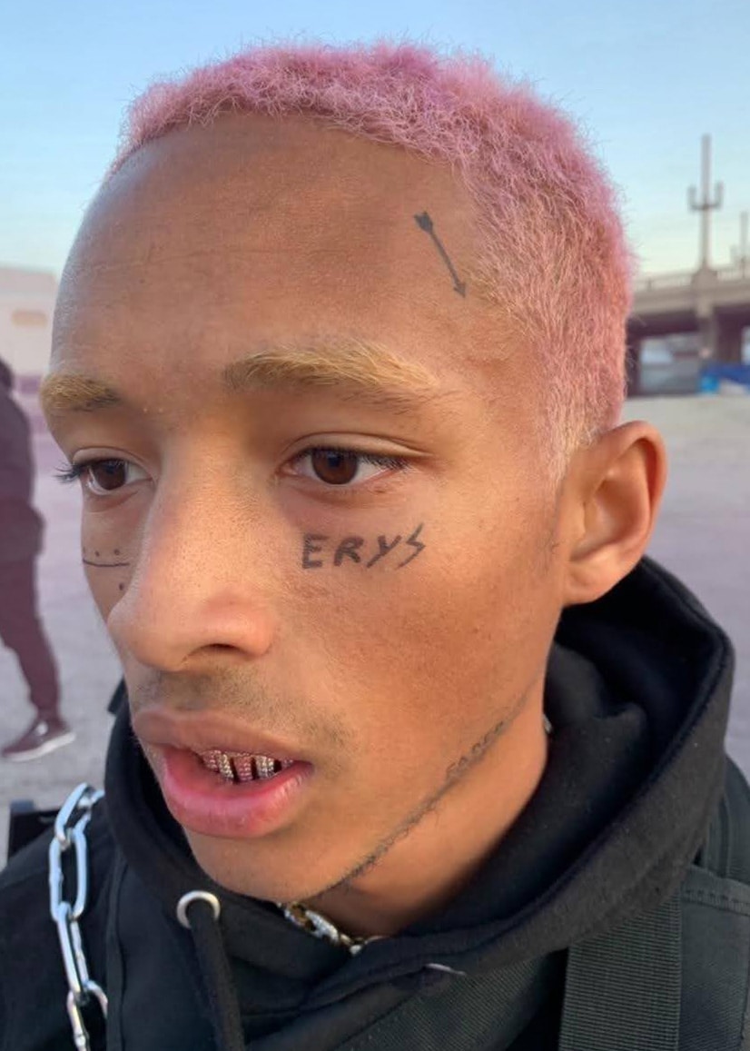 Jaden Smith tattoos: ERYS face and temple marks