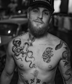 Jake Paul Tattoos: Tiger, Angel Sleeve, Torso Ink and More