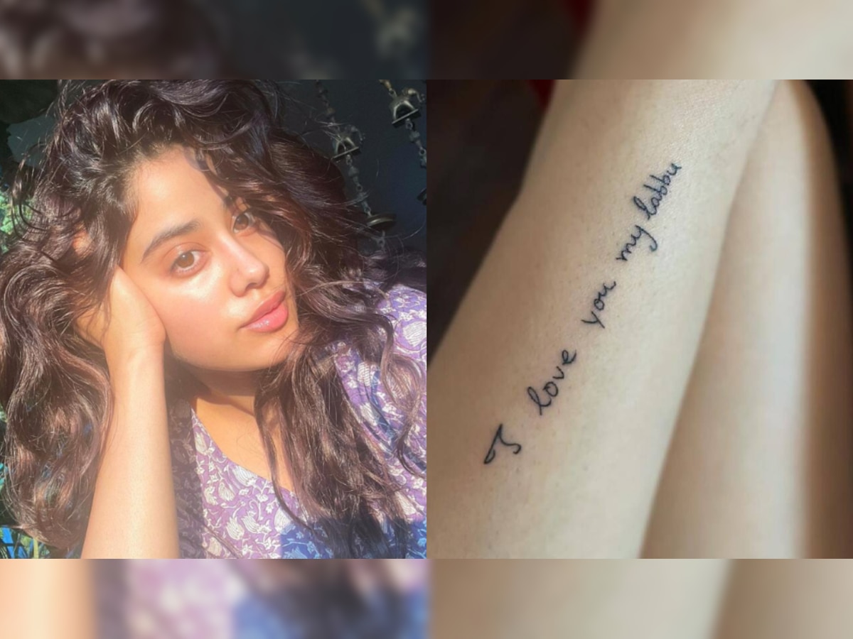 Janhvi Kapoor genuine forearm tattoo close-up Janhvi Kapoor tattoos: genuine forearm tattoo close-up