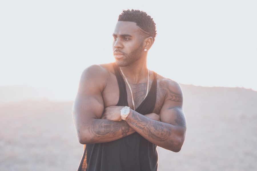 Jason Derulo arm and chest tattoos