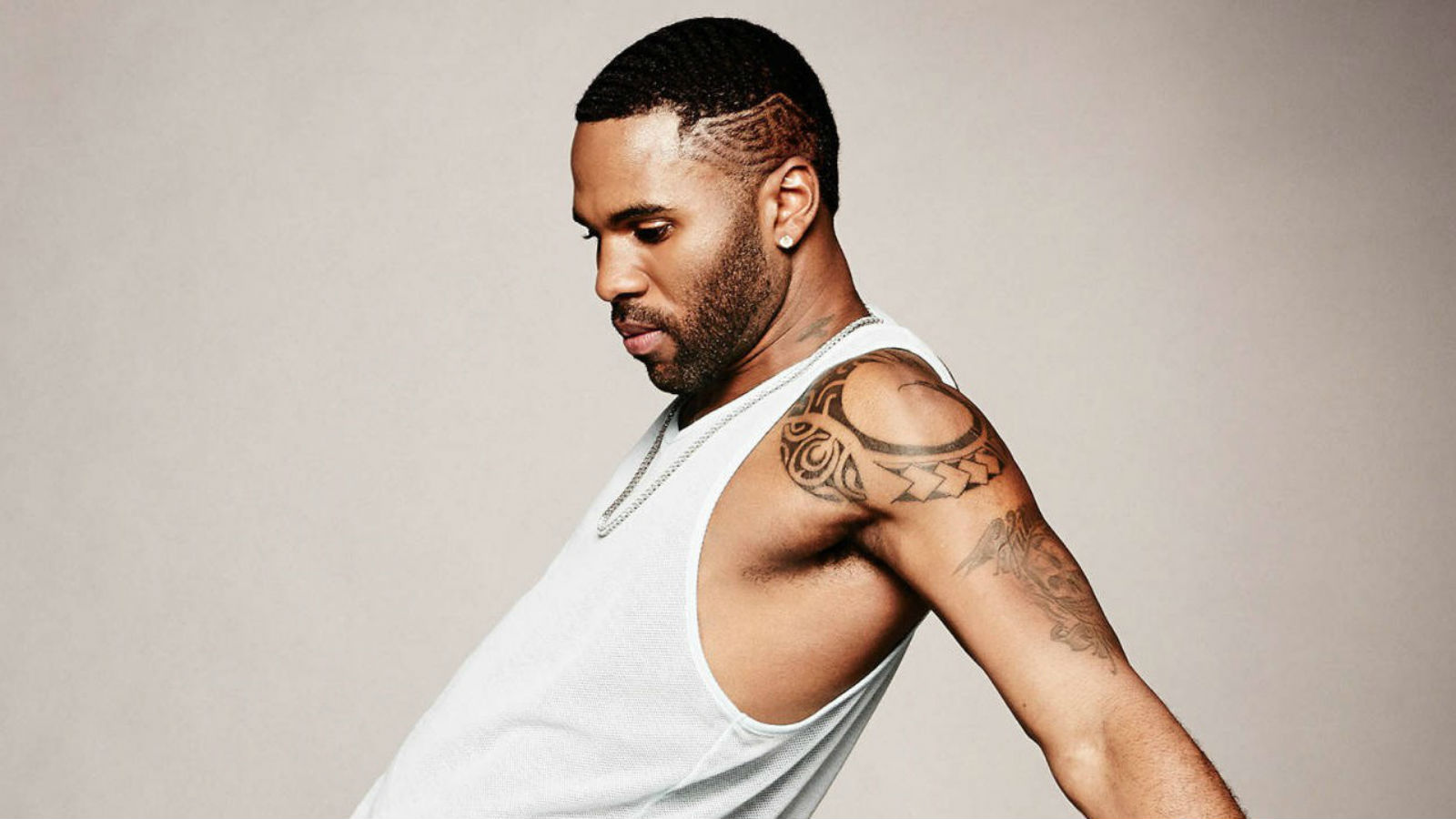 Jason Derulo shoulder tattoo portrait