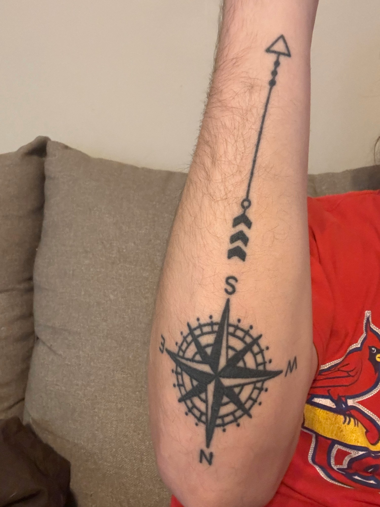 Jay Putty tattoos: Jay Putty's compass tattoo is tied to “On My Way”