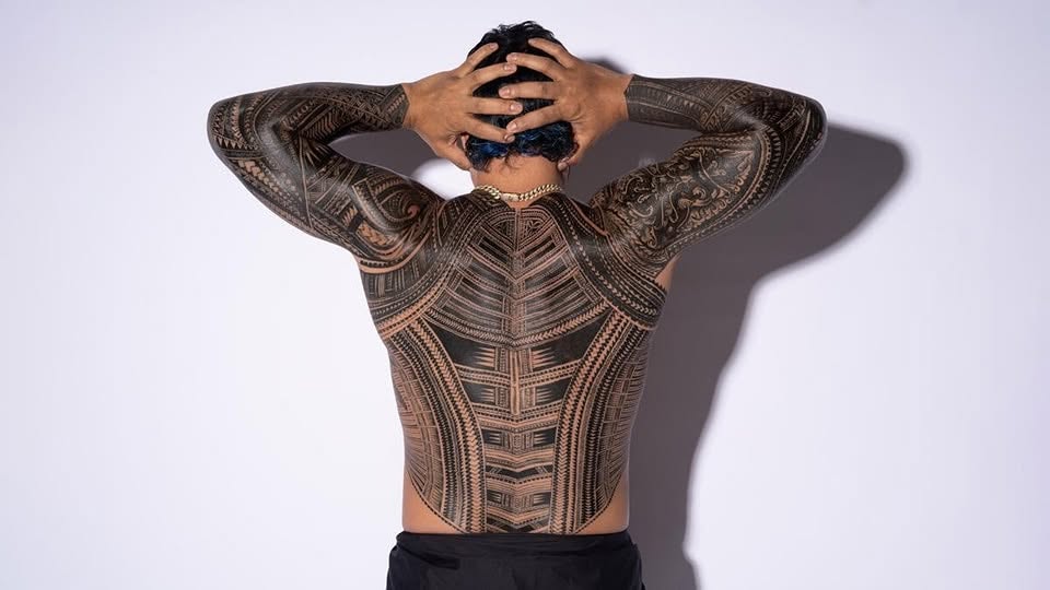 Jey Uso Samoan backpiece tattoo
