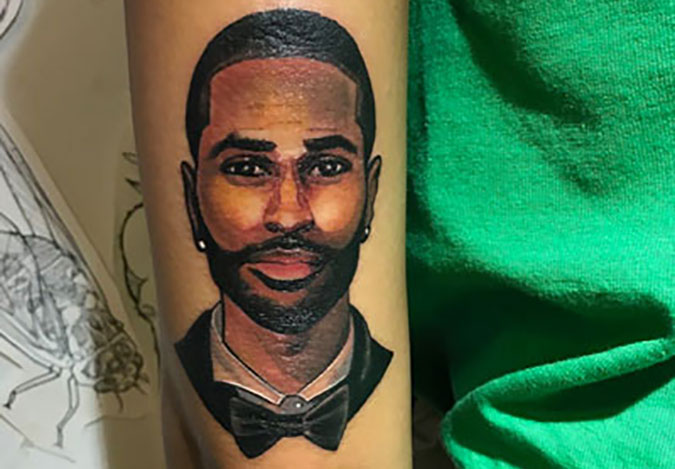 Jhene Aiko Big Sean portrait tattoo