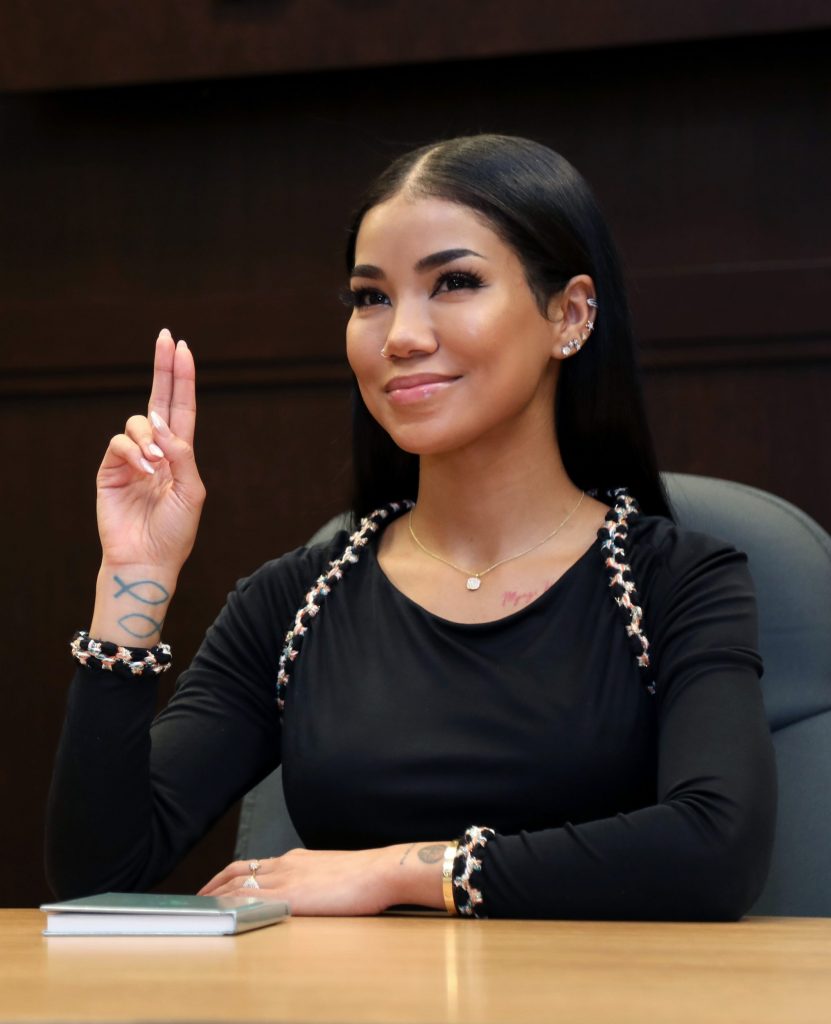 Jhene Aiko Pisces wrist tattoo