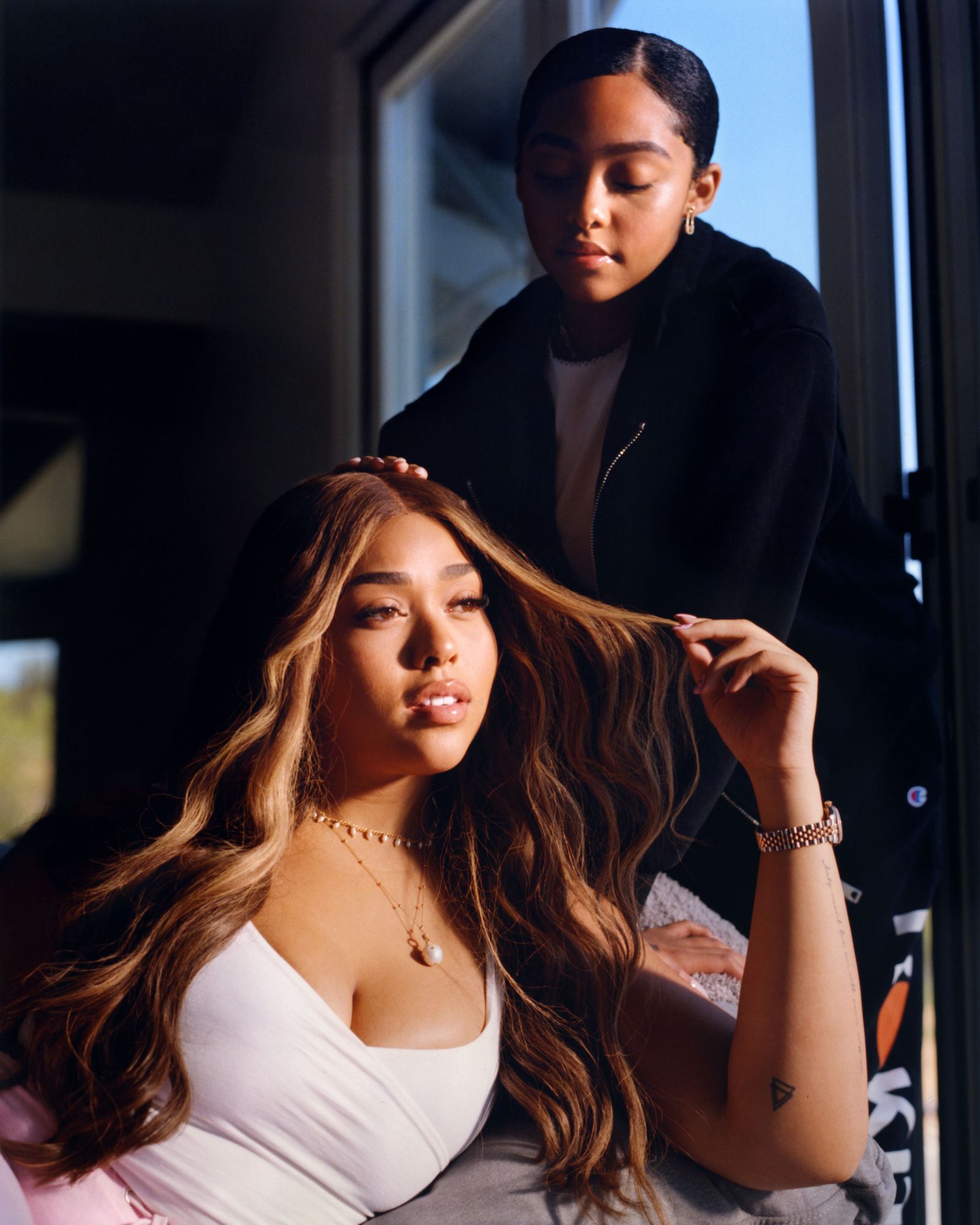 Jordyn Woods in a contextual photograph: The personal details behind the look; not tattoo evidence