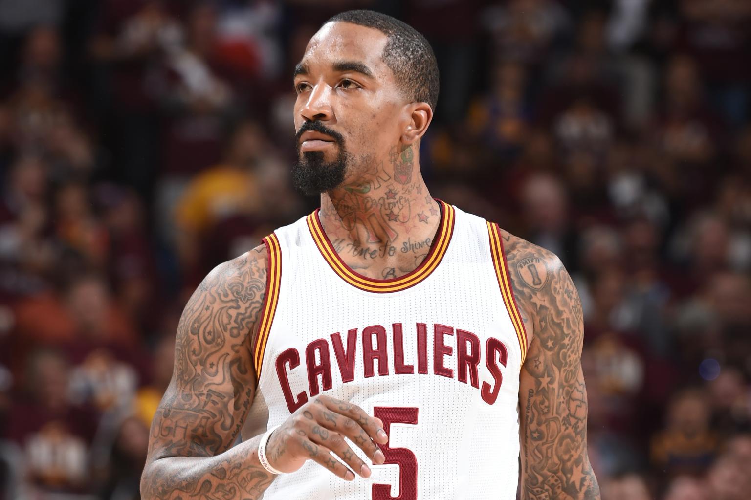 J.R. Smith visible chest and arm tattoos