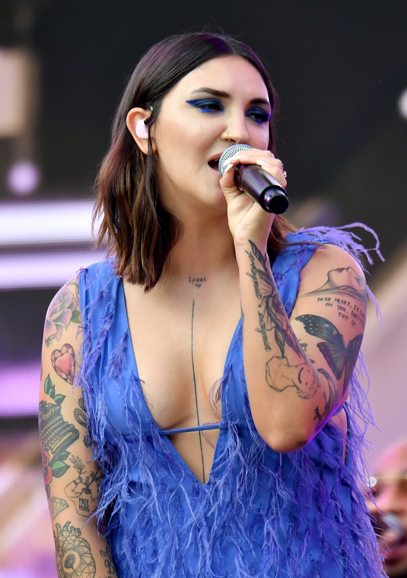 Julia Michaels flower protagonist and antagonist tattoo