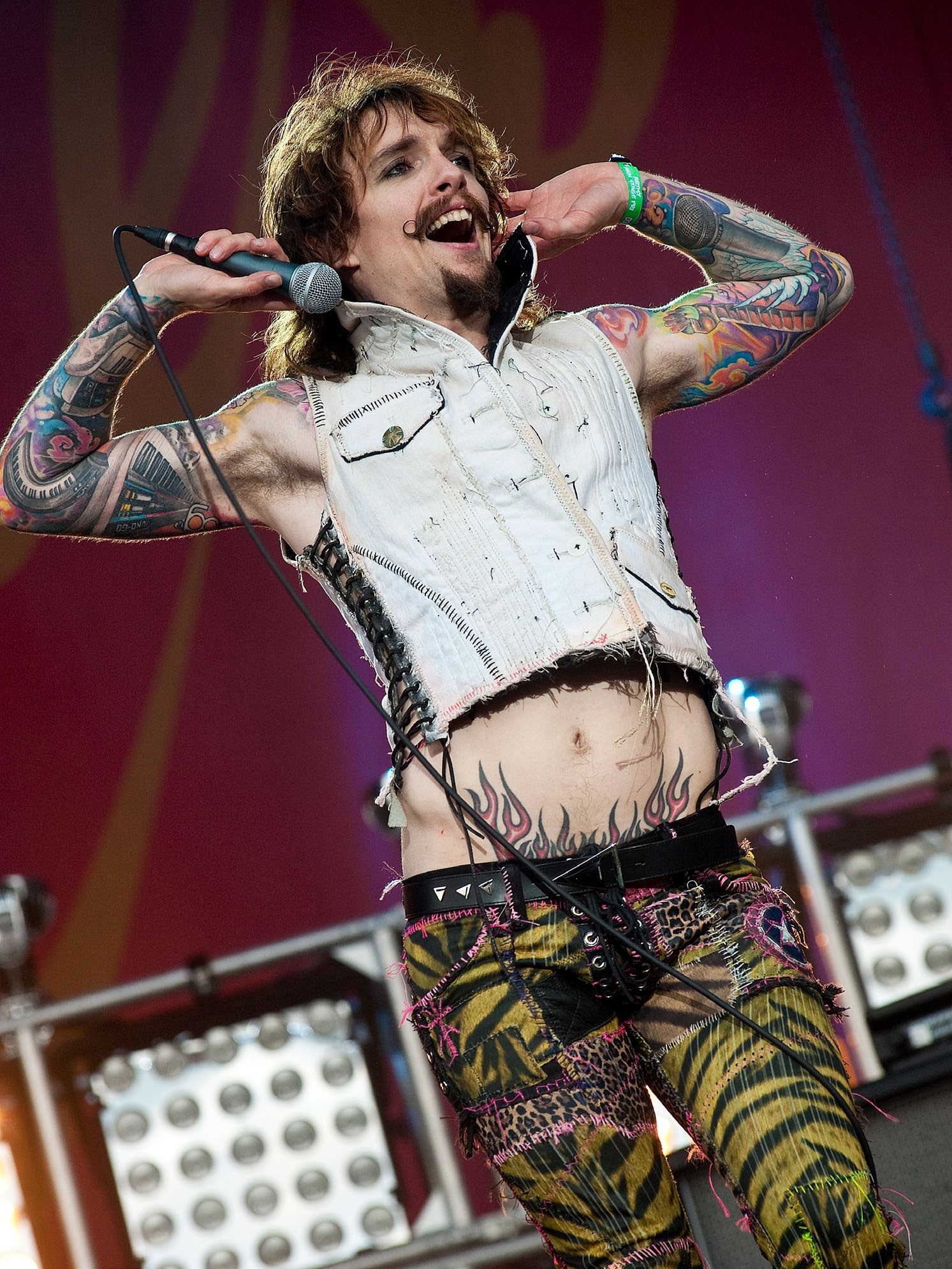 Justin Hawkins tattoos: Justin Hawkins Lowestoft lettering section image