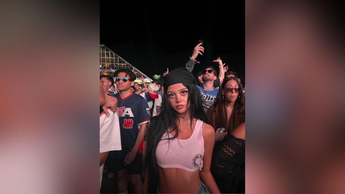 Kate Madden in a contextual photograph: Kate Madden at Coachella; not tattoo evidence