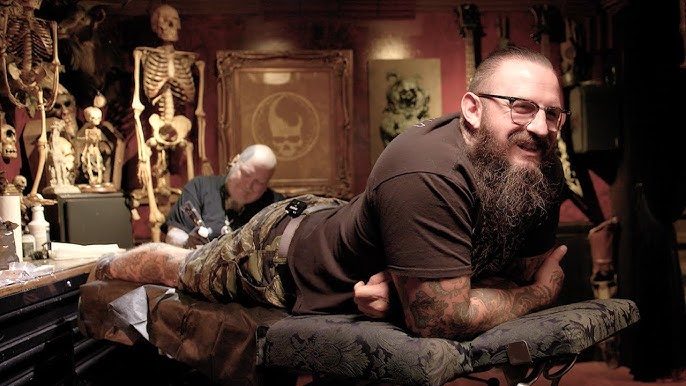 Kerry King tattoo session portrait