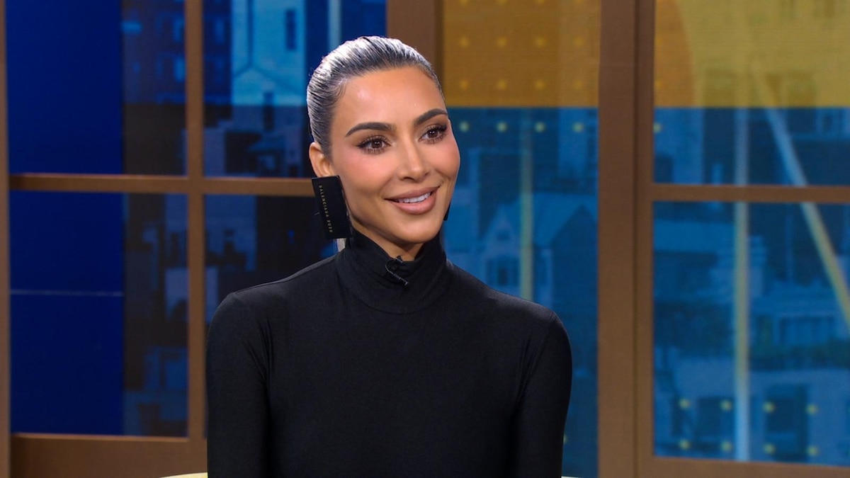 Kim Kardashian in a contextual photograph: GMA interview context; not tattoo evidence