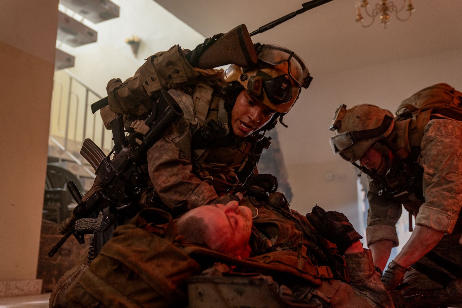 Kit Connor in a contextual photograph: Contextual Warfare film still; not tattoo evidence.; not tattoo evidence