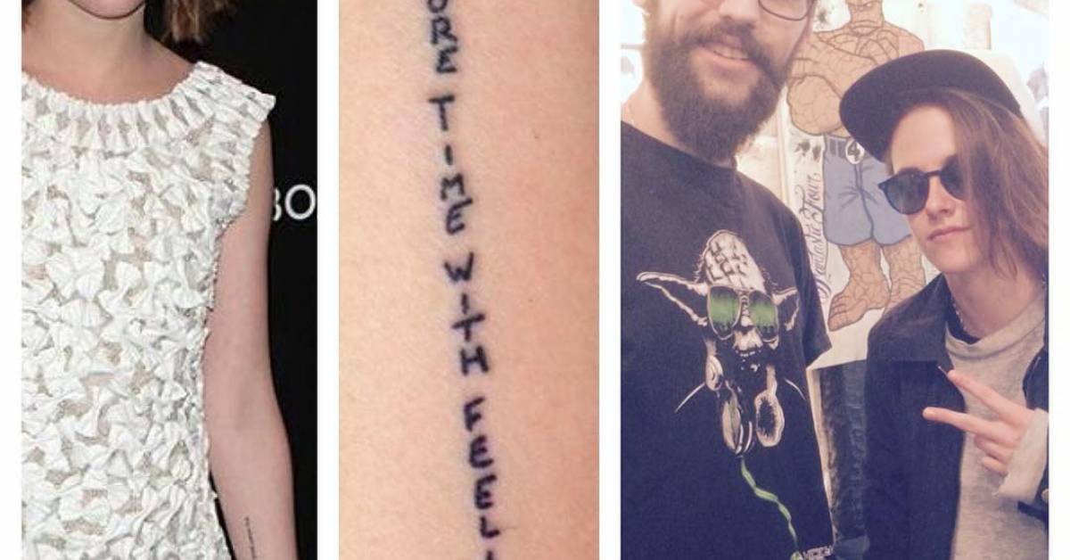 Kristen Stewart One More Time With Feeling forearm tattoo