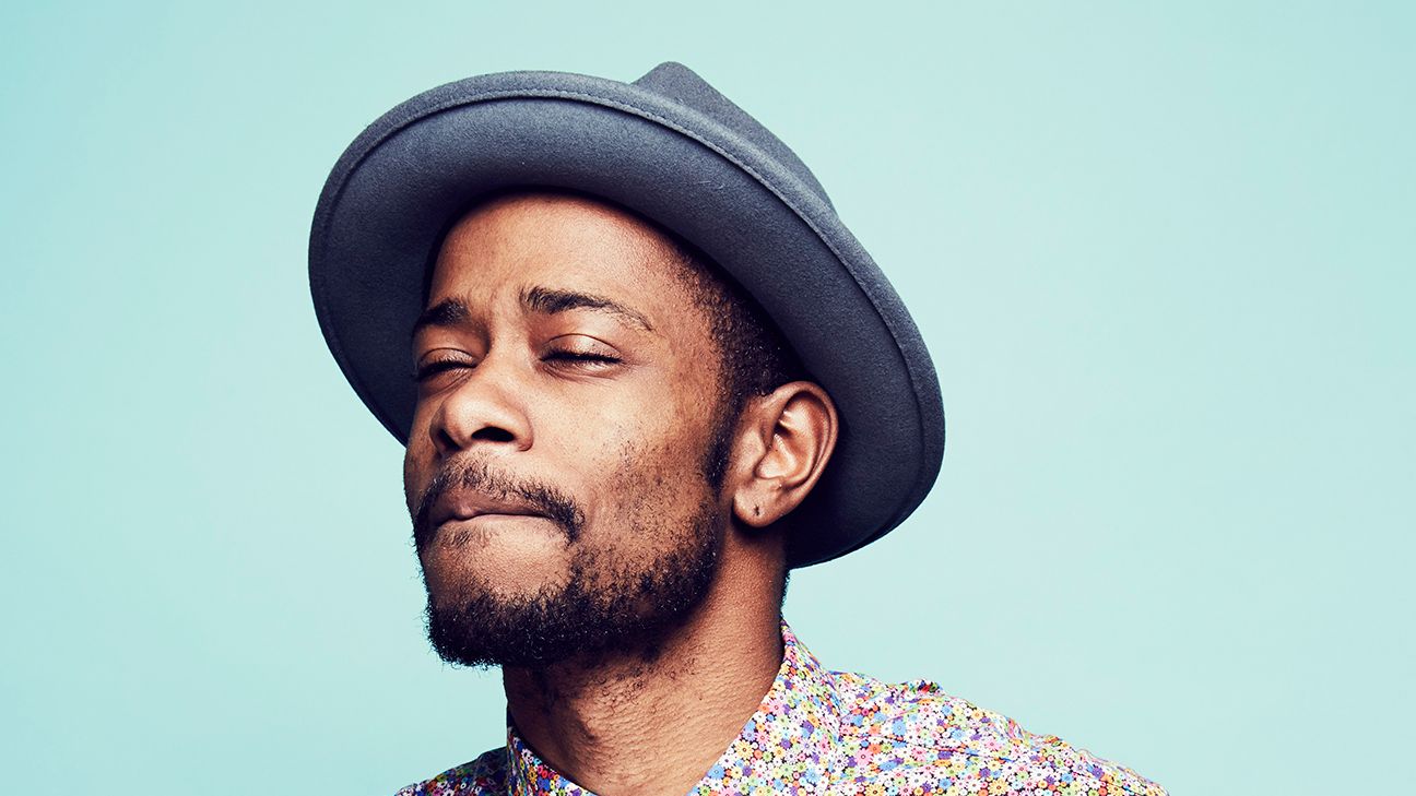 LaKeith Stanfield in a contextual photograph: Contextual portrait only; not tattoo evidence; not tattoo evidence