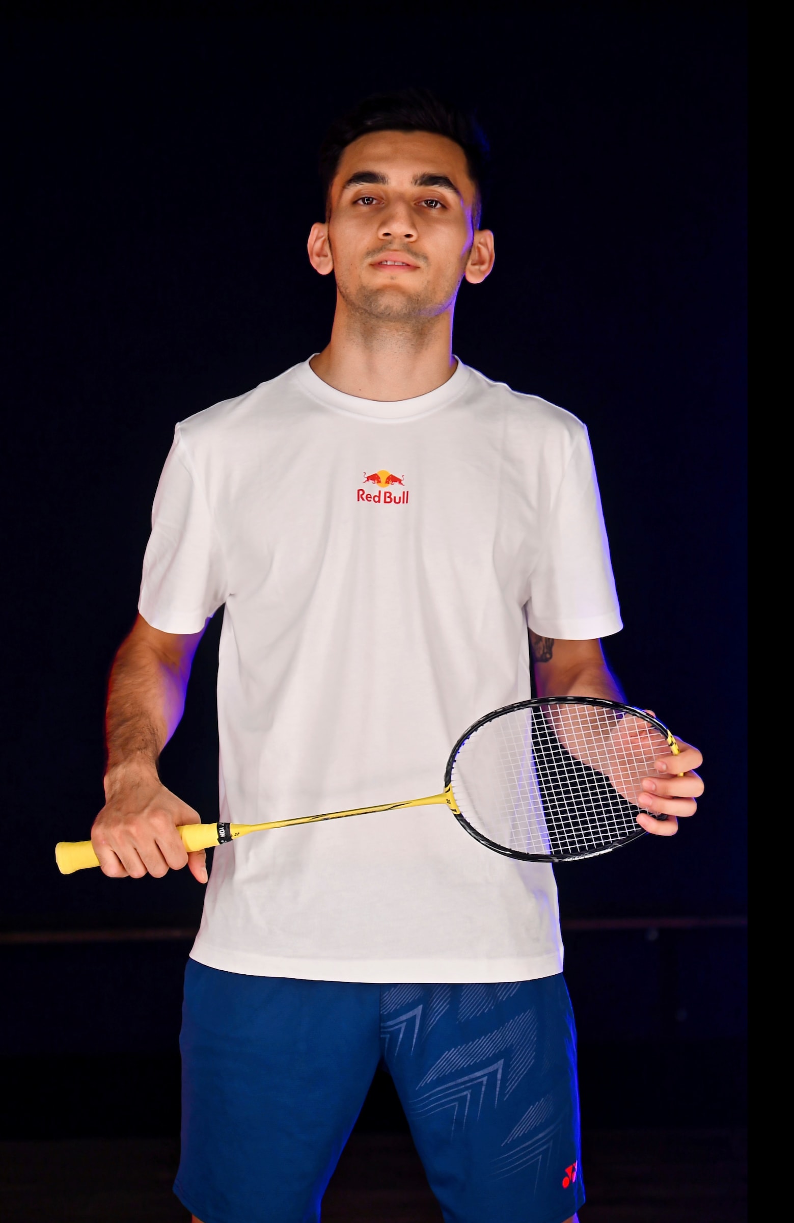 Lakshya Sen face-visible Red Bull athlete portrait Lakshya Sen portrait: face-visible Red Bull athlete portrait