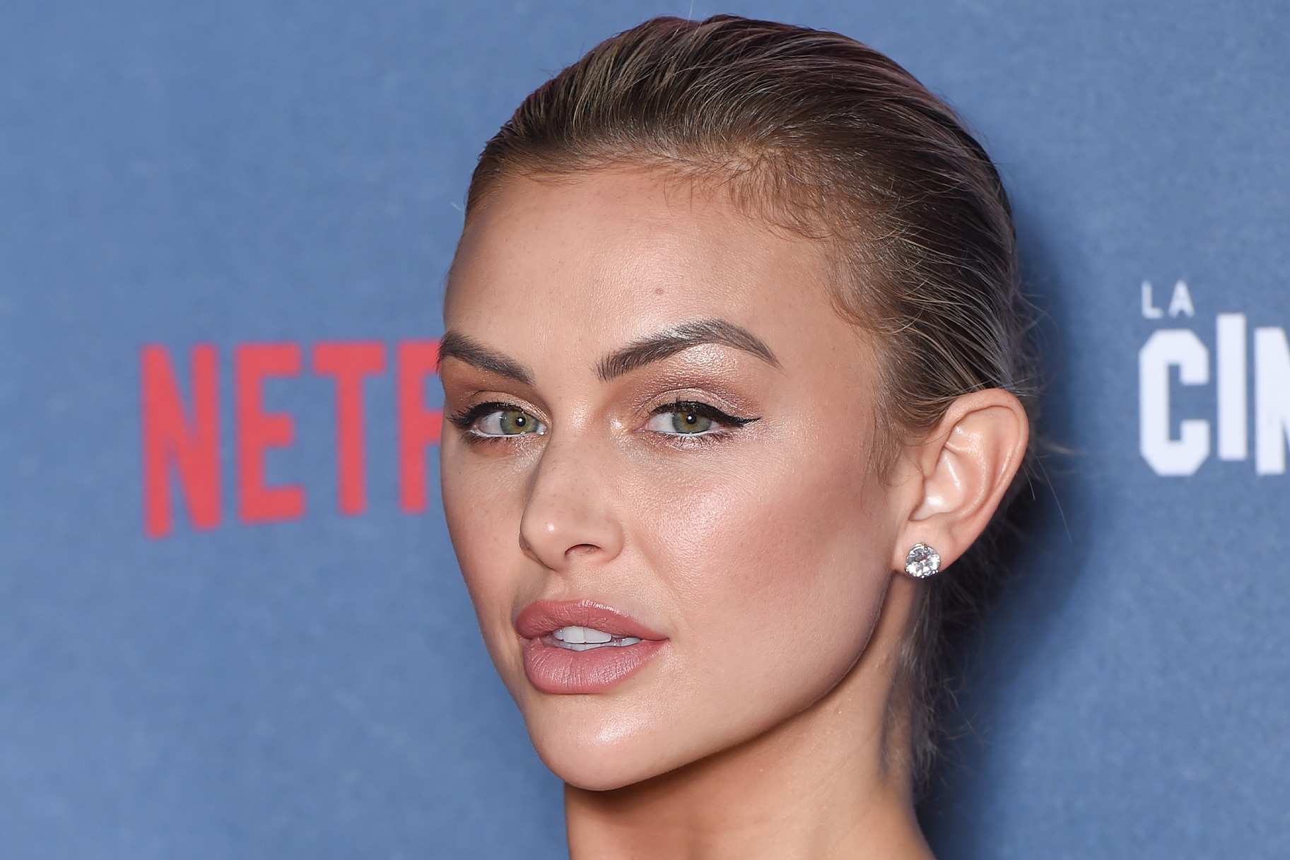 Lala Kent portrait at a Netflix premiere, contextual image Lala Kent in a contextual photograph: Contextual portrait for her public life and reality-TV career; not tattoo evidence; not tattoo evidence