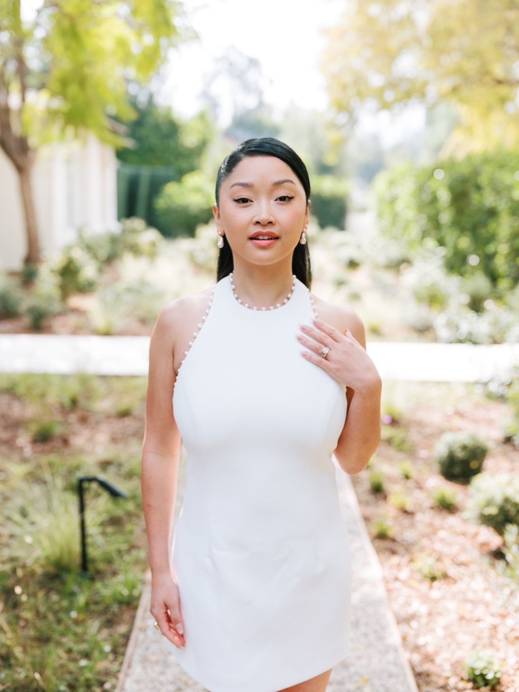 Lana Condor in a contextual photograph: Inline contextual photograph; not tattoo evidence; not tattoo evidence