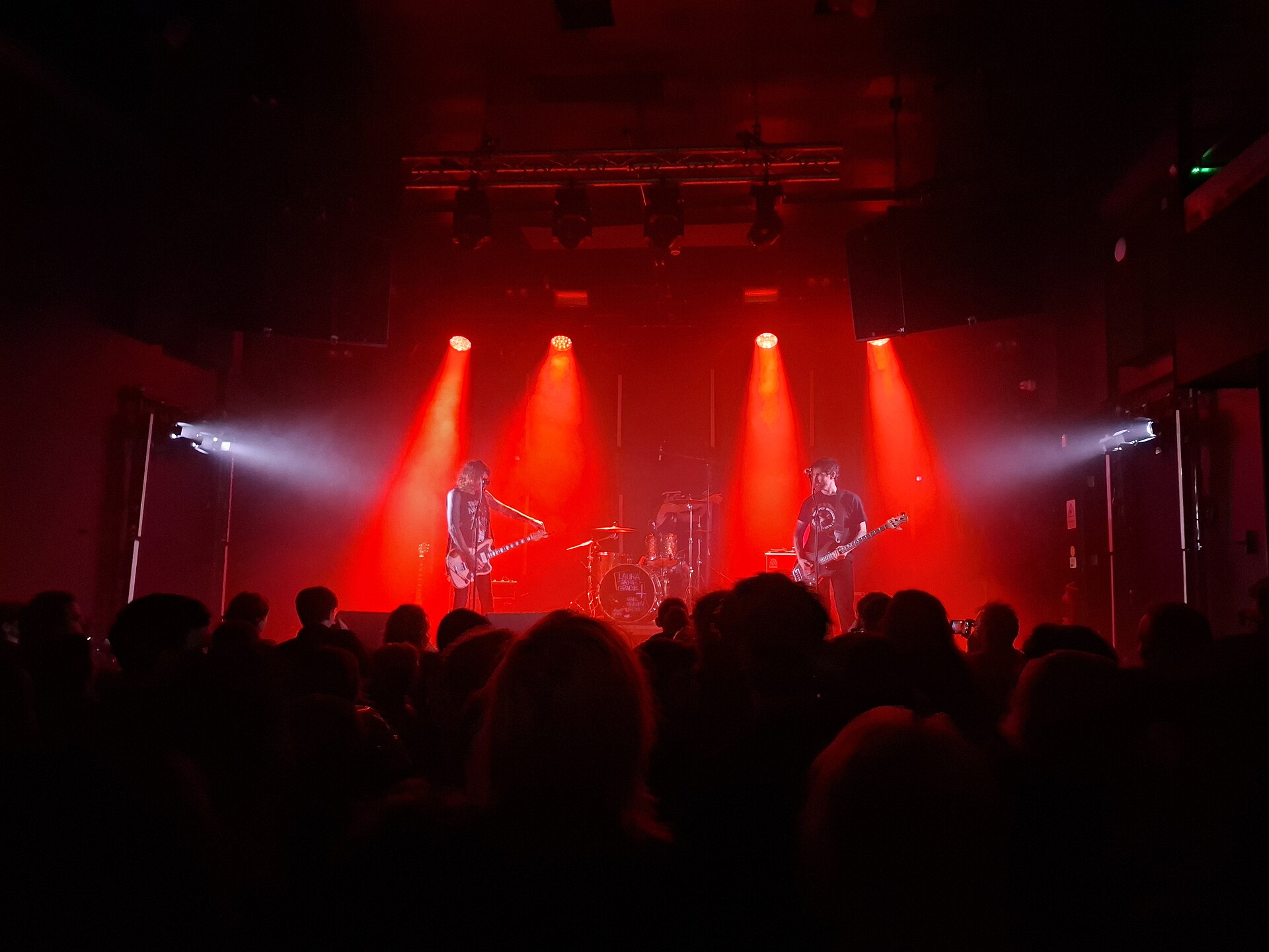 Laura Jane Grace live-performance context Laura Jane Grace in a contextual photograph: live-performance context; not tattoo evidence