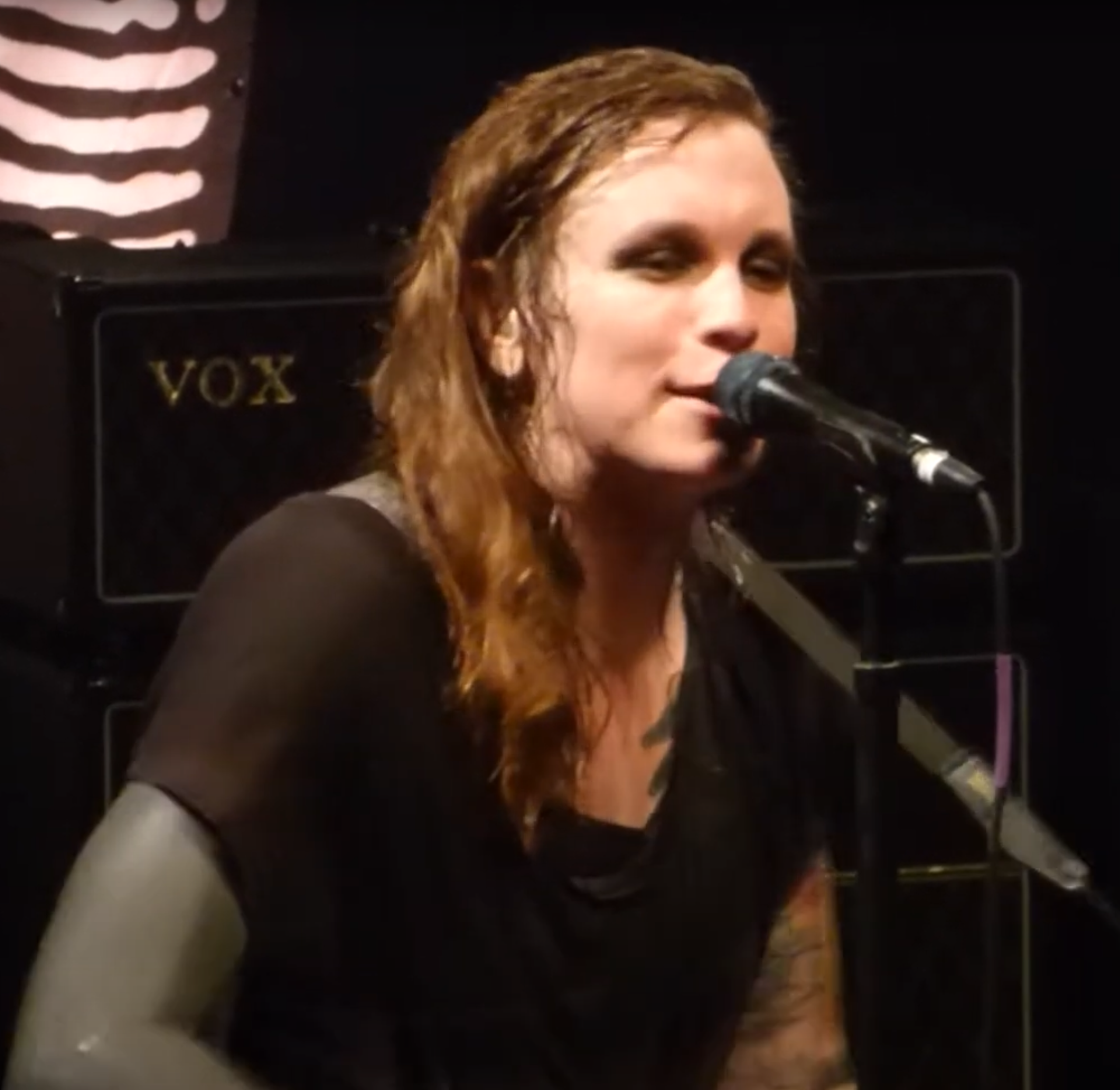 Laura Jane Grace neck and chest placement Laura Jane Grace tattoos: neck and chest placement