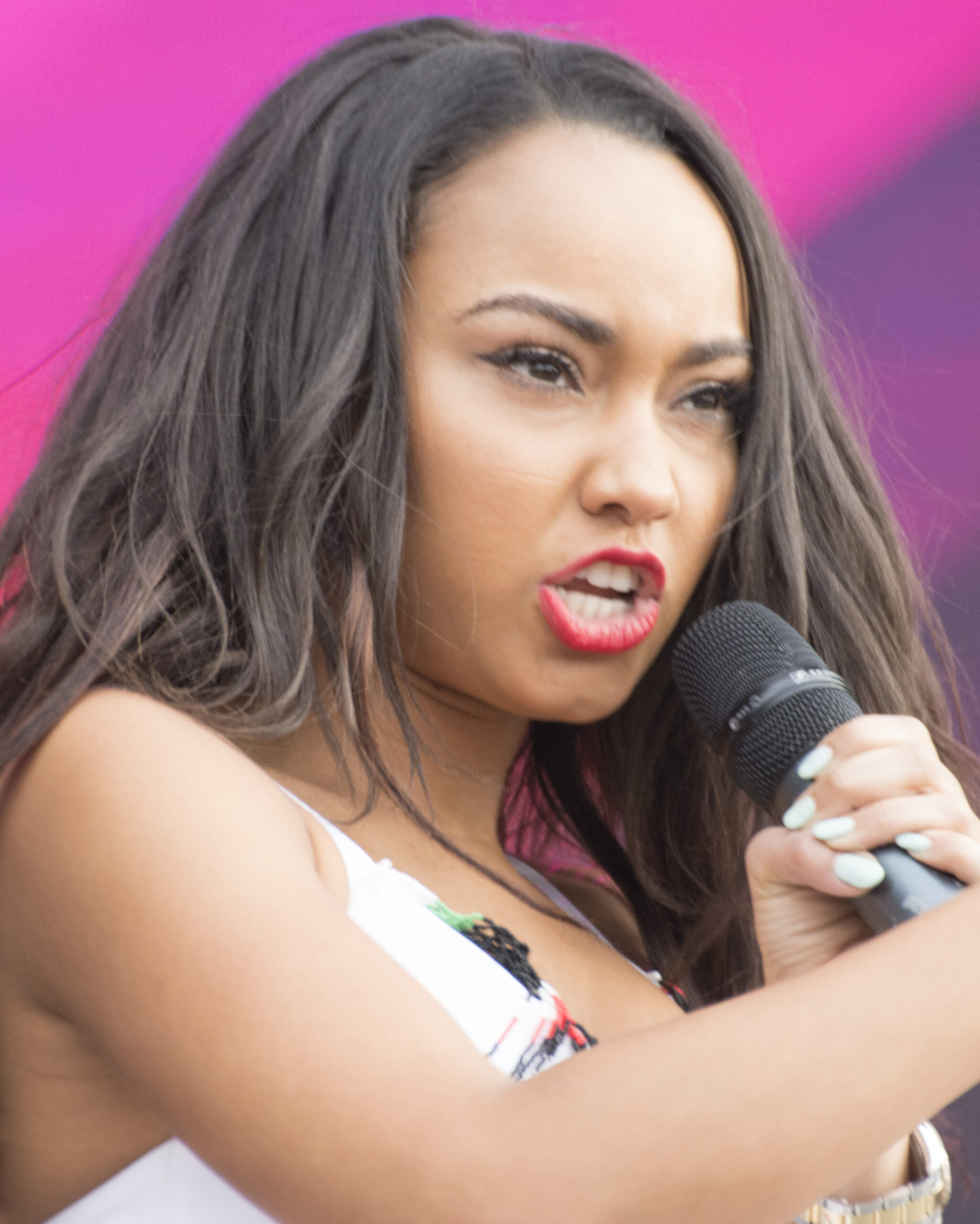 Leigh-Anne Pinnock in a contextual photograph: inline; not tattoo evidence