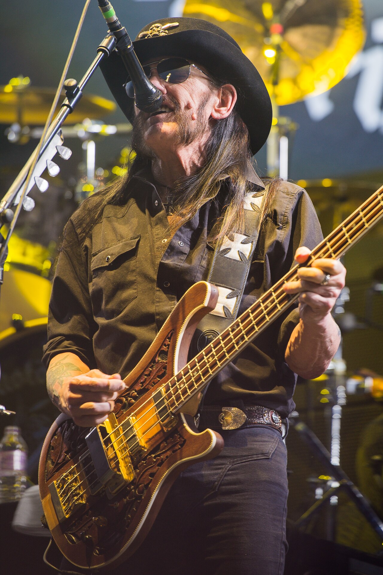 Lemmy Kilmister forearm tattoo onstage