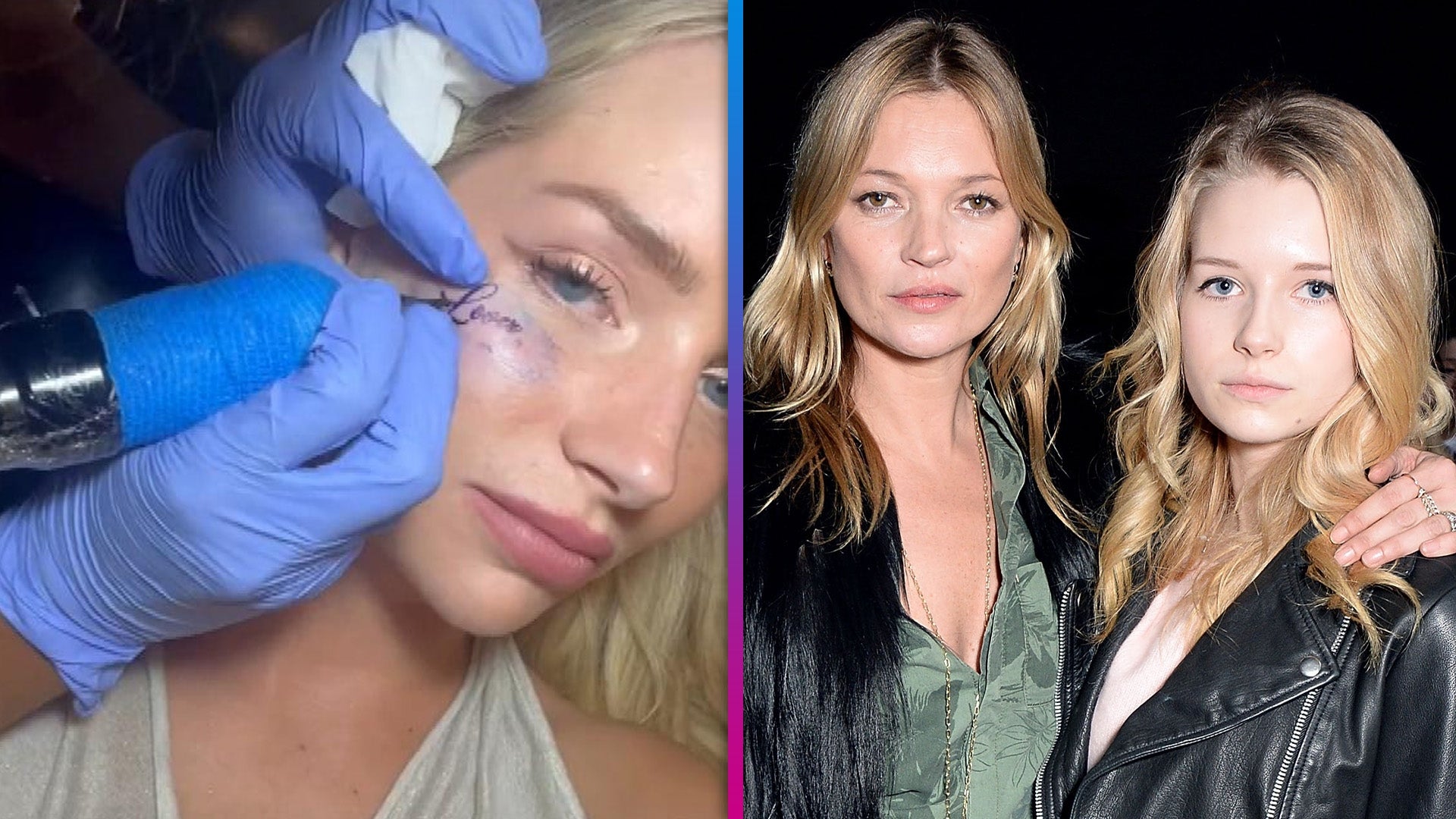 Lottie Moss tattoos: Tattoo-inking evidence for the face tattoo process section