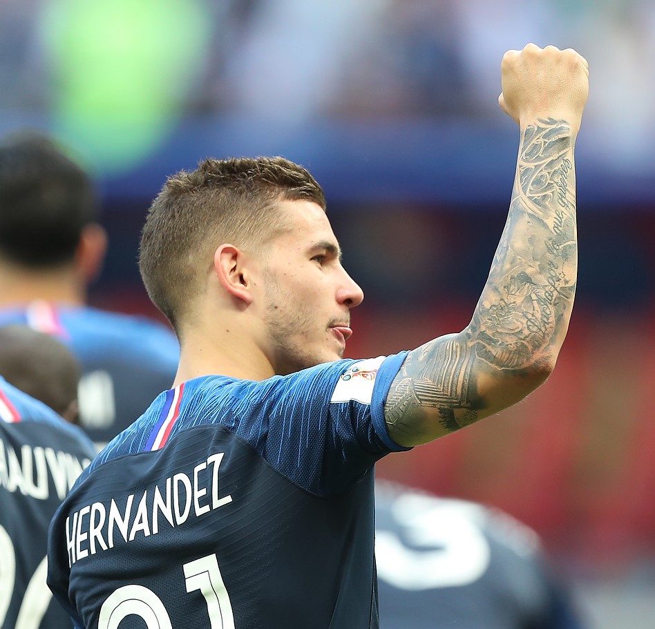 Lucas Hernandez tattoos: inline tattoo evidence
