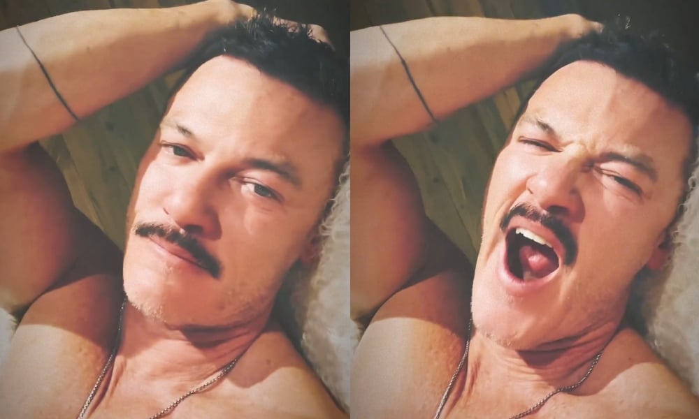 Luke Evans tattoos: Family heartbeat band tattoo evidence
