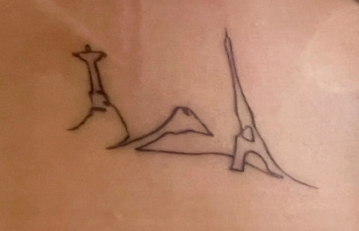 Lydia Ko tattoos: Olympic skyline tattoo close view