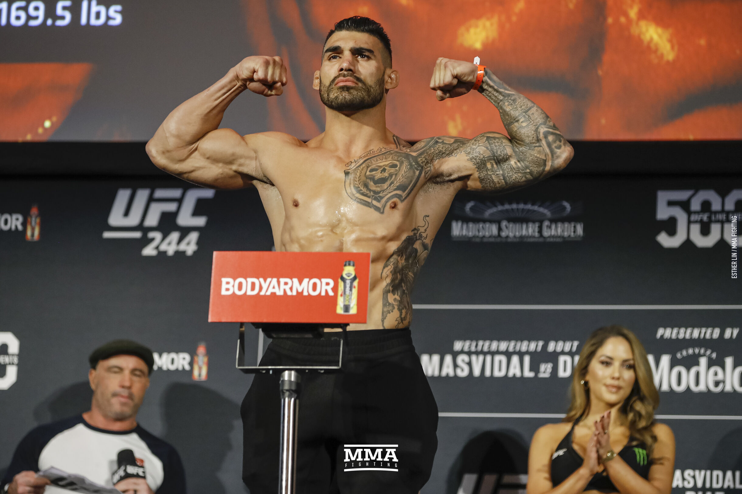 Lyman Good tattoos: The skull tattoo on his left chest