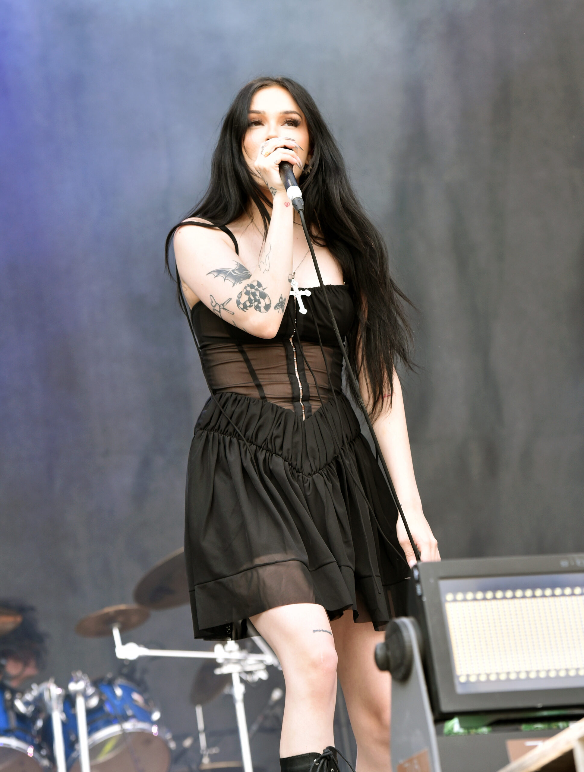 Maggie Lindemann full arm tattoo layout
